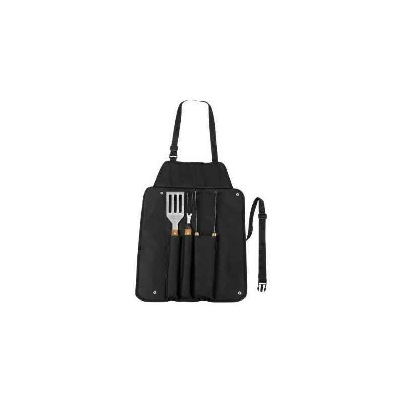 Kit Parrillero 10 Pzas + Mandil – Acero Inoxidable para los Amantes del Asado