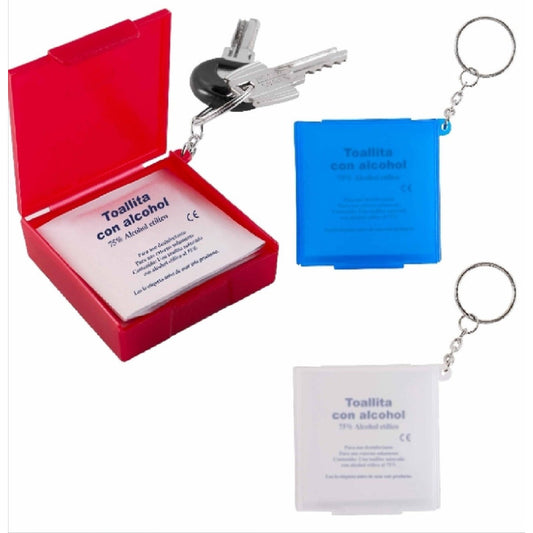 100 Llavero con Pads de Alcohol – Higiene y Comodidad Siempre Contigo