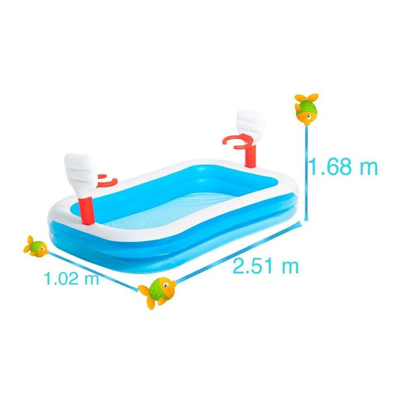 Alberca Inflable Bestway 54122 Azul y Blanca 636L | Diversión para Niños
