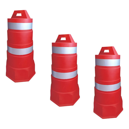 Trafitambo con Reflejantes | Seguridad Vial y Control de Tráfico | Pack de 3 Piezas