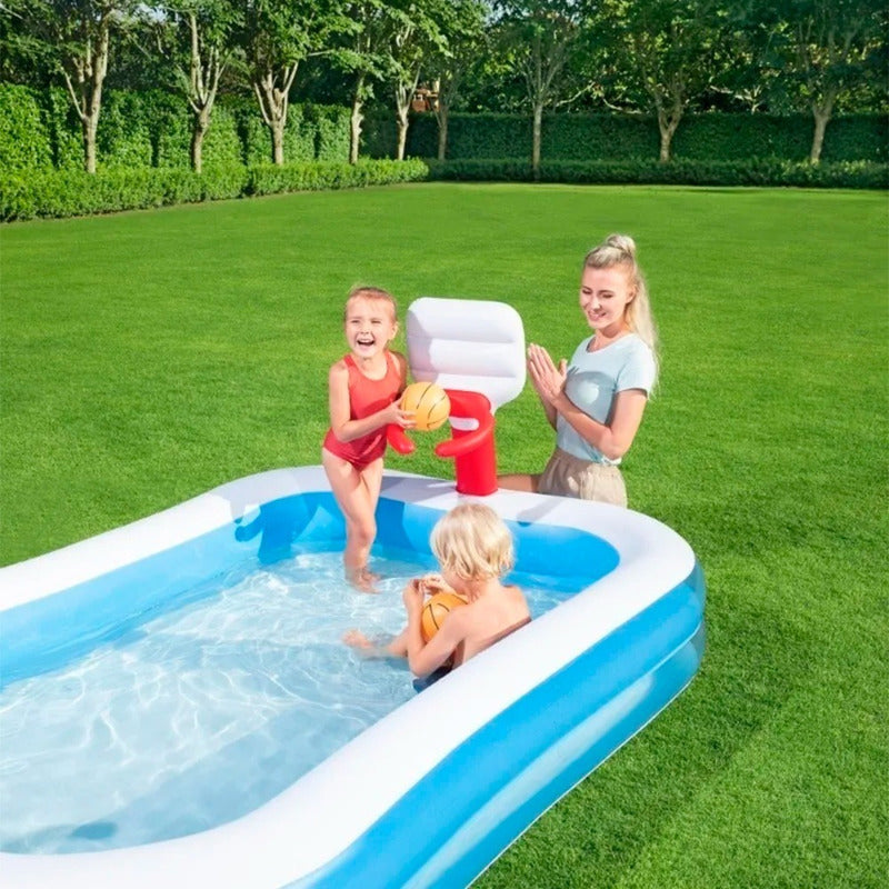 Alberca Inflable Bestway 54122 Azul y Blanca 636L | Diversión para Niños