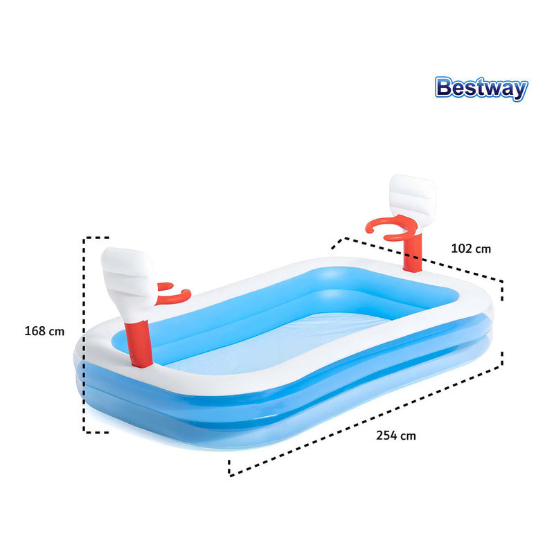 Alberca Para Niños Inflable Juego Acuatico 251cm Bestway Color Azul/blanco