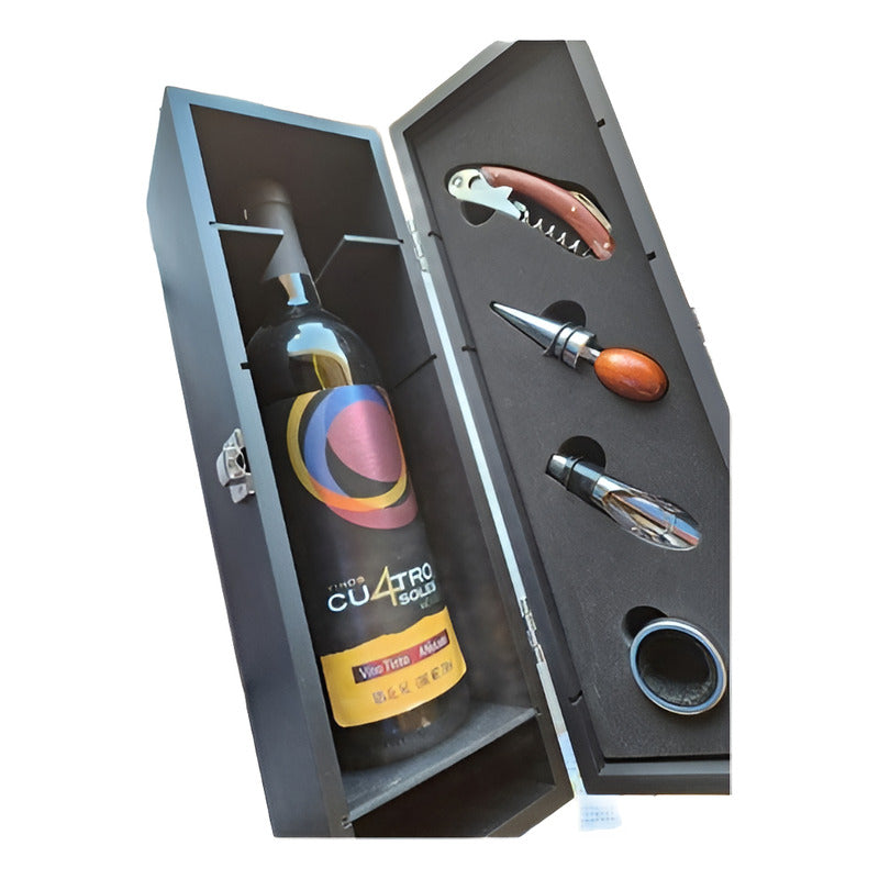 Set de Vino + Botella 4 Soles GRATIS – Accesorios Elegantes para Amantes del Vino