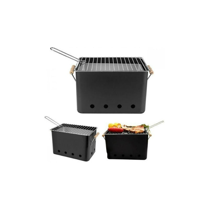 Asador Portátil de Carbón – Compacto, Resistente y Fácil de Transportar
