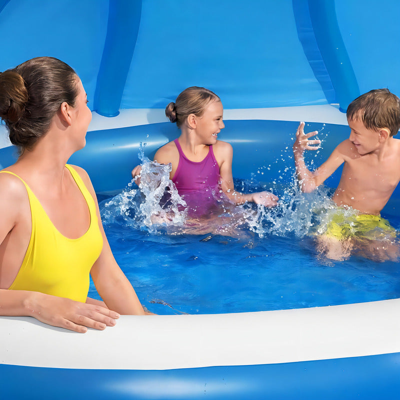 Alberca Inflable Bestway con Techo – 241x140cm | Diversión Segura para Niños