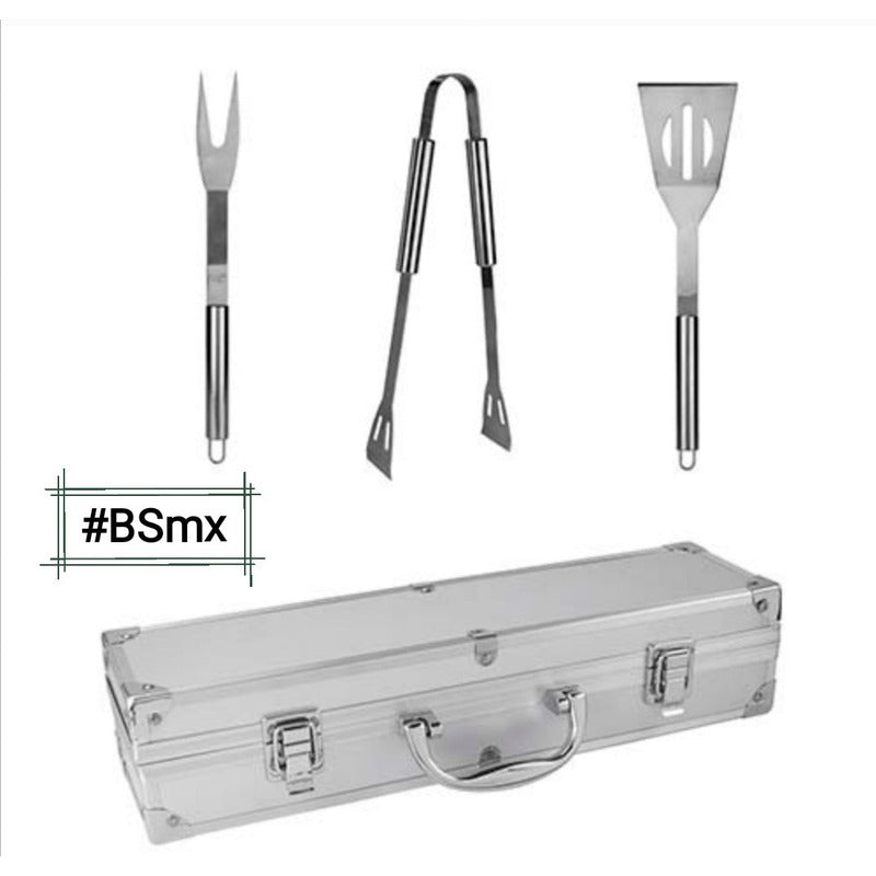 Set para Carne Asada BBQ 60 Piezas | Parrillero Profesional con Estuche