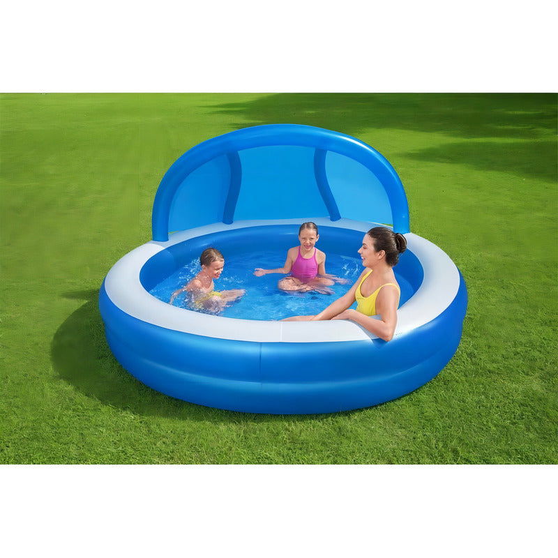 Alberca Inflable Bestway con Techo – 241x140cm | Diversión Segura para Niños