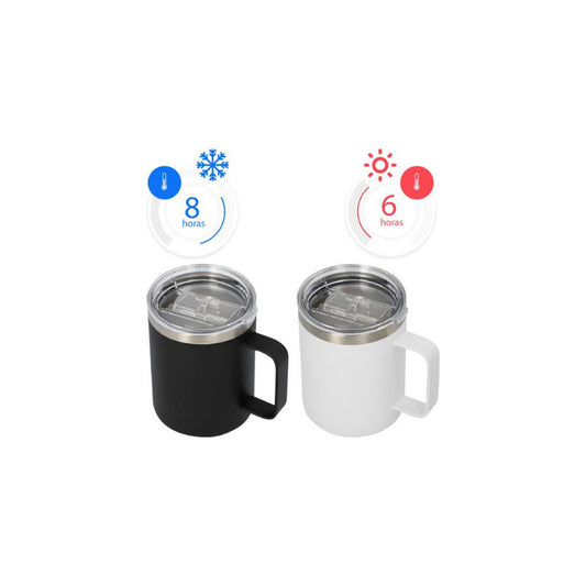 Paquete 12 Tazas Térmicas Acero Inoxidable | Doble Pared | 400ml | Calor 6hrs, Frío 8hrs
