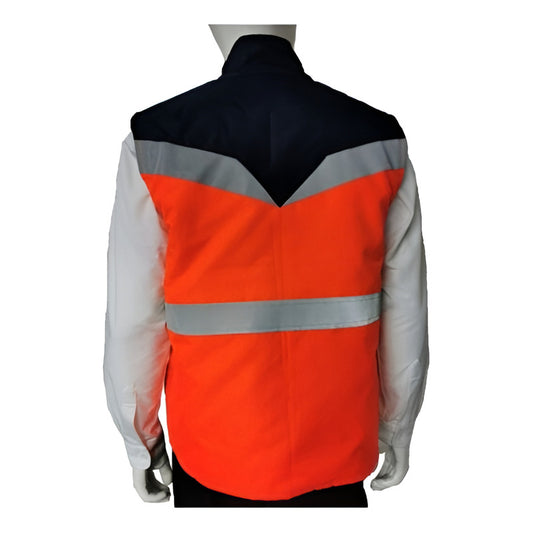 Chaleco de Seguridad Brigadista Montreal | Visibilidad Alta y Protección | Azul y Roj