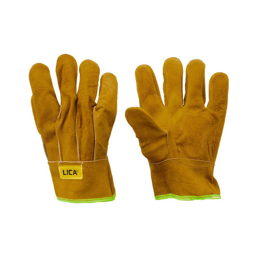 Guantes de Carnaza Cortos, Mca LICA – Protección y Durabilidad para Trabajo Pesado - Paquete 10 pares