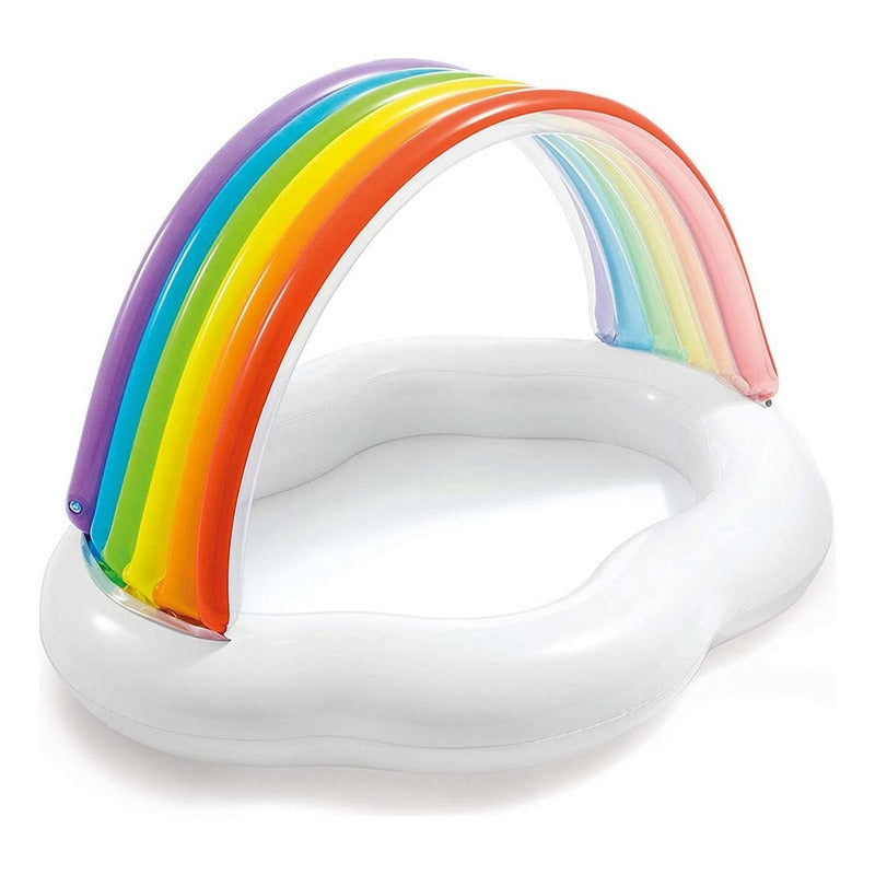 Alberca Inflable Nube Techo Arcoiris De Bebe Hogar Intex blanco