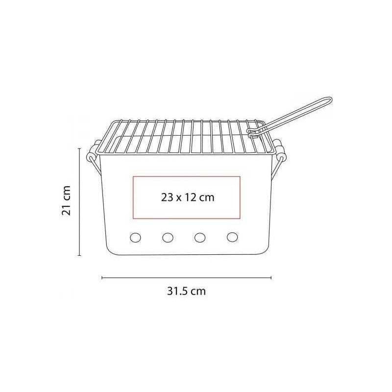 Asador Portátil de Carbón – Compacto, Resistente y Fácil de Transportar