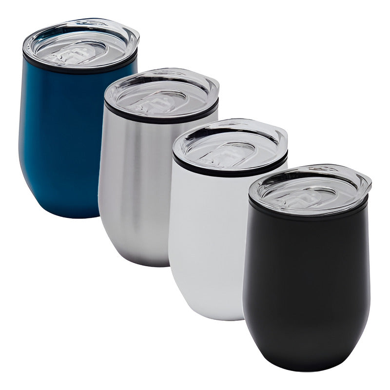 Termo Elegante 350ml Acero Inoxidable | Doble Pared | 12 Piezas | Colores Variados
