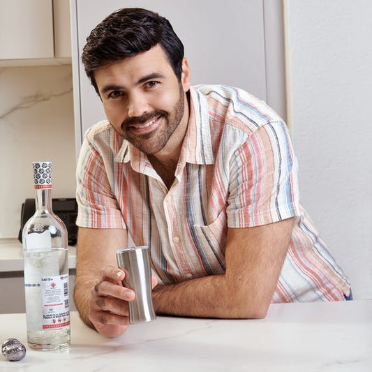 Shot Tequilero Térmico 2DRINK de Acero Inoxidable 120 ml | Paquete 25 pzas | Doble Pared, Negro Rugoso