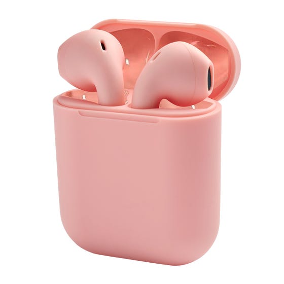 🎧 Audífonos Bluetooth Rosa con Estuche Recargable (Paquete 50 pzas) 💕