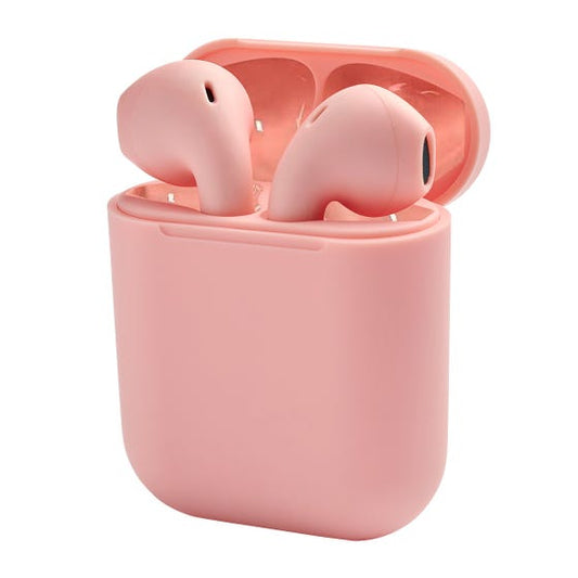 🎧 Audífonos Bluetooth Rosa con Estuche Recargable (Paquete 50 pzas) 💕