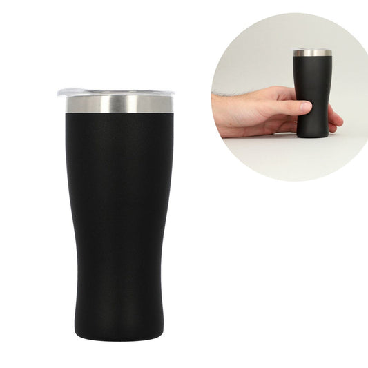 Shot Tequilero Térmico 2DRINK de Acero Inoxidable 120 ml | Paquete 25 pzas | Doble Pared, Negro Rugoso